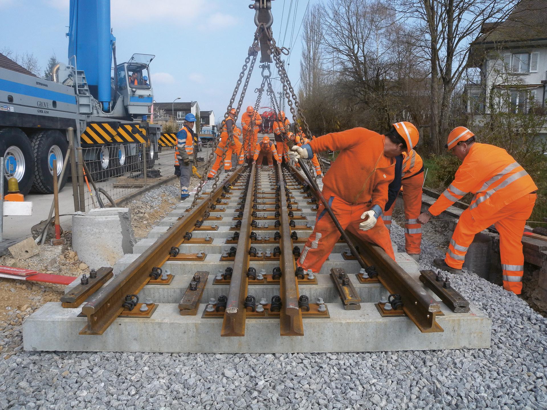 Weicheneinbau mit LKW Lieferung